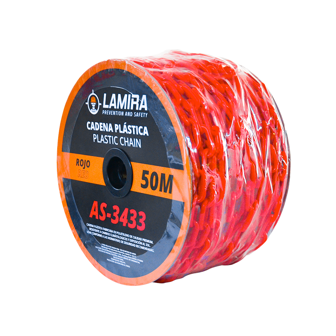 Cadena Plástica LAMIRA (Rollo) Rojo AS-3433 50 m - 1